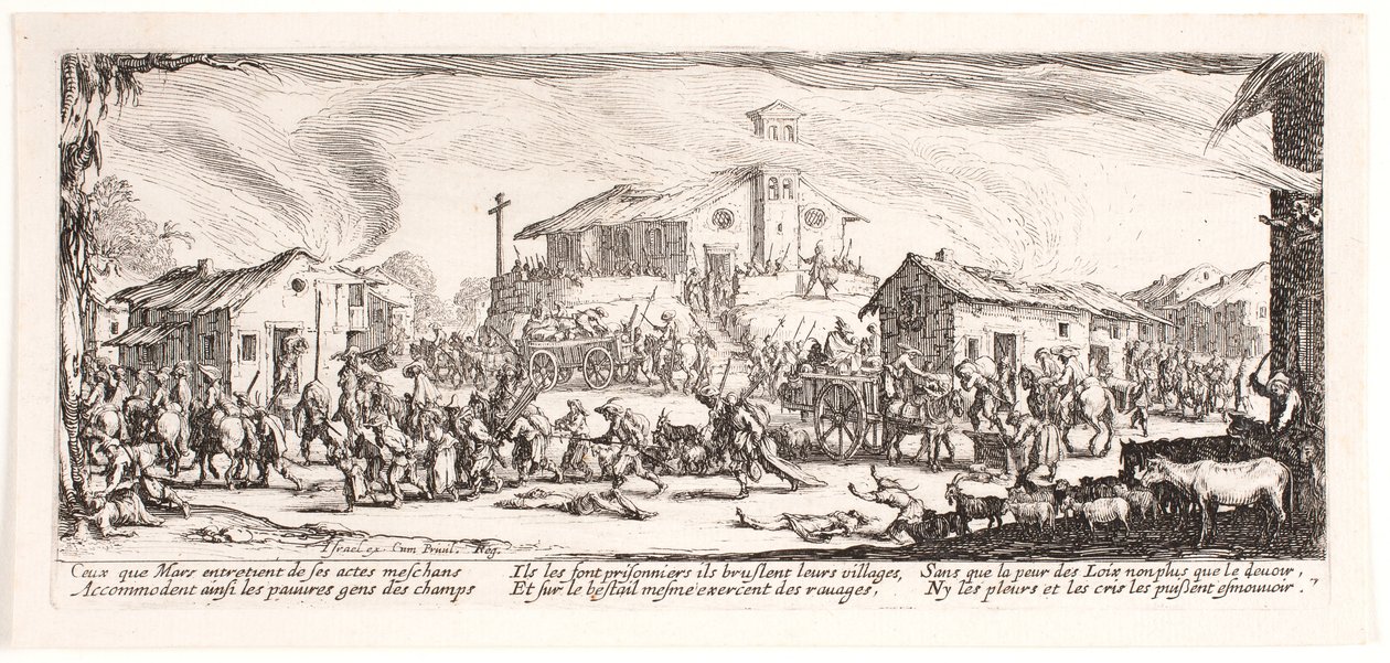 Sodan kurjuudet ja onnettomuudet (blad 7) tekijältä Jacques Callot