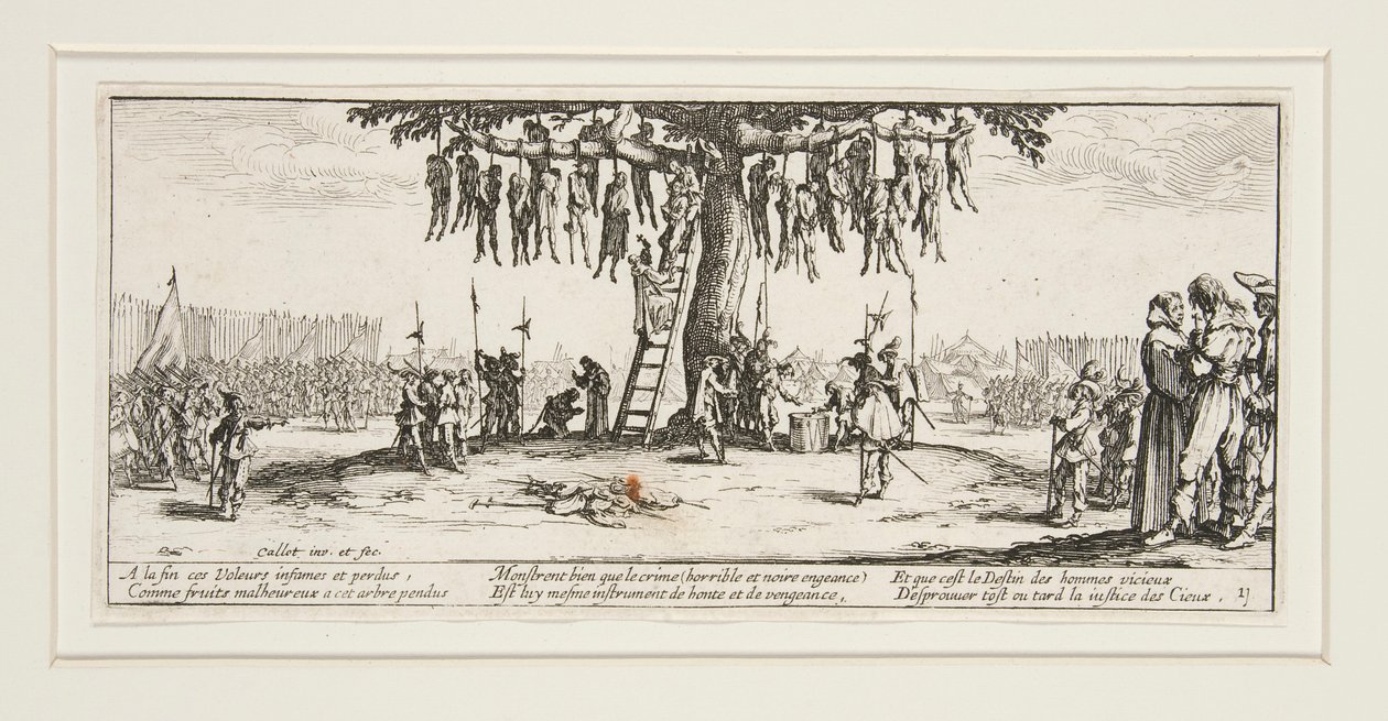 Sodan suuret kurjuudet: N. 11 - Roikkuminen tekijältä Jacques Callot