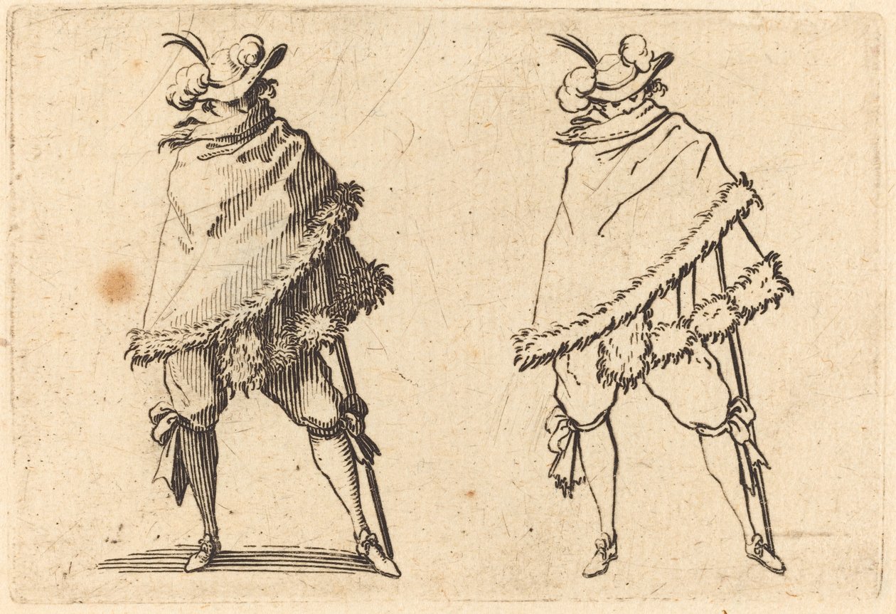 Mies kääritty vaippaansa tekijältä Jacques Callot