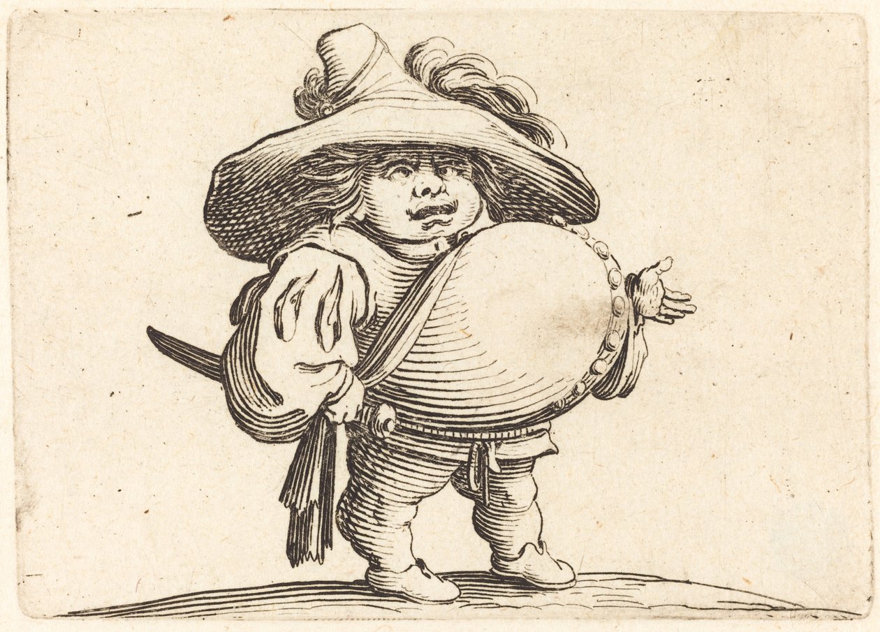 Mies, jolla on iso vatsa tekijältä Jacques Callot