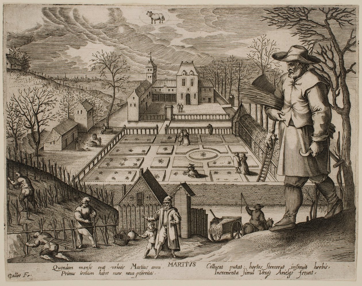 Maaliskuu sarjasta "Kuukaudet" tekijältä Jacques Callot