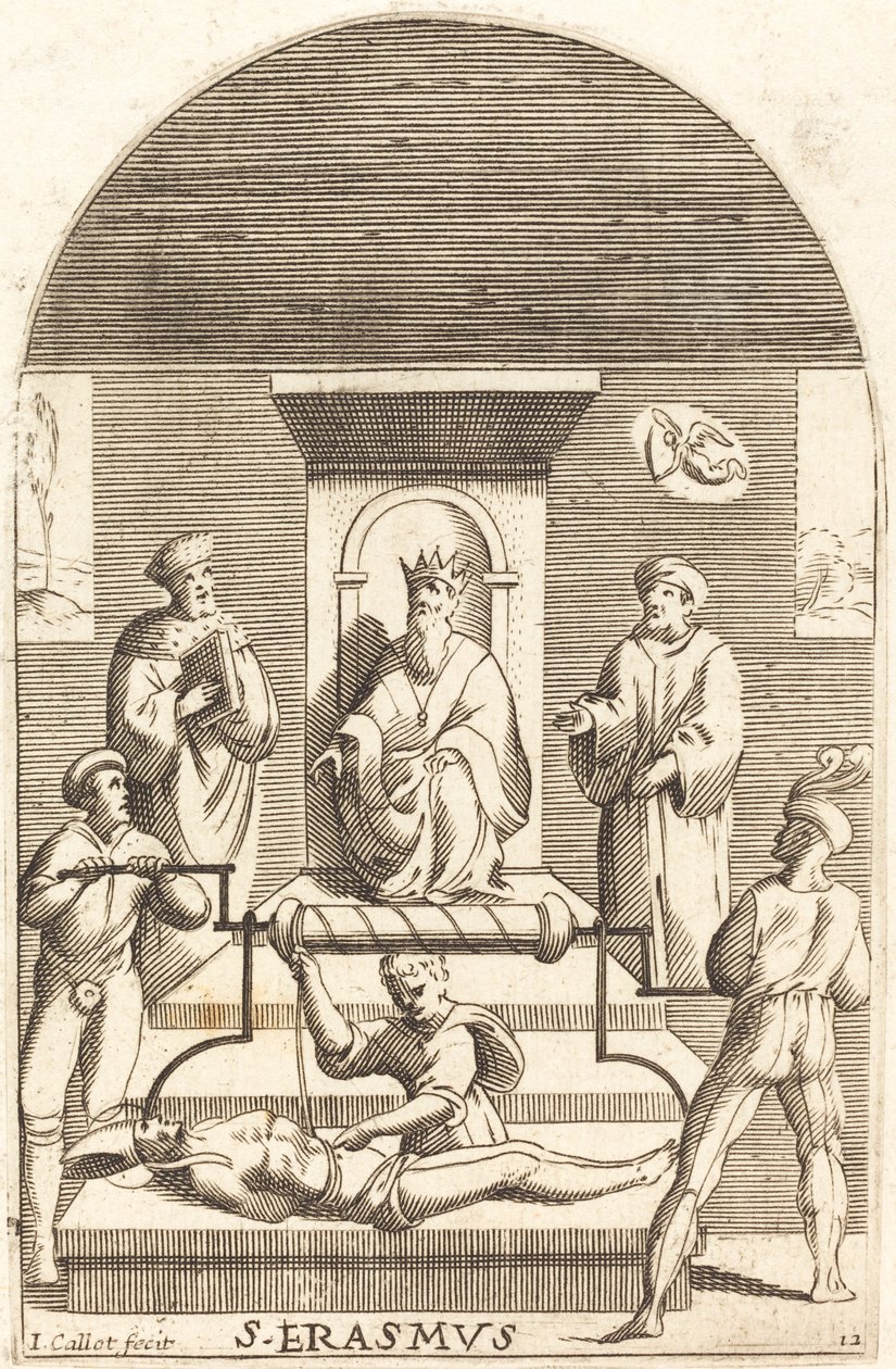 Pyhän Erasmuksen marttyyrikuolema tekijältä Jacques Callot