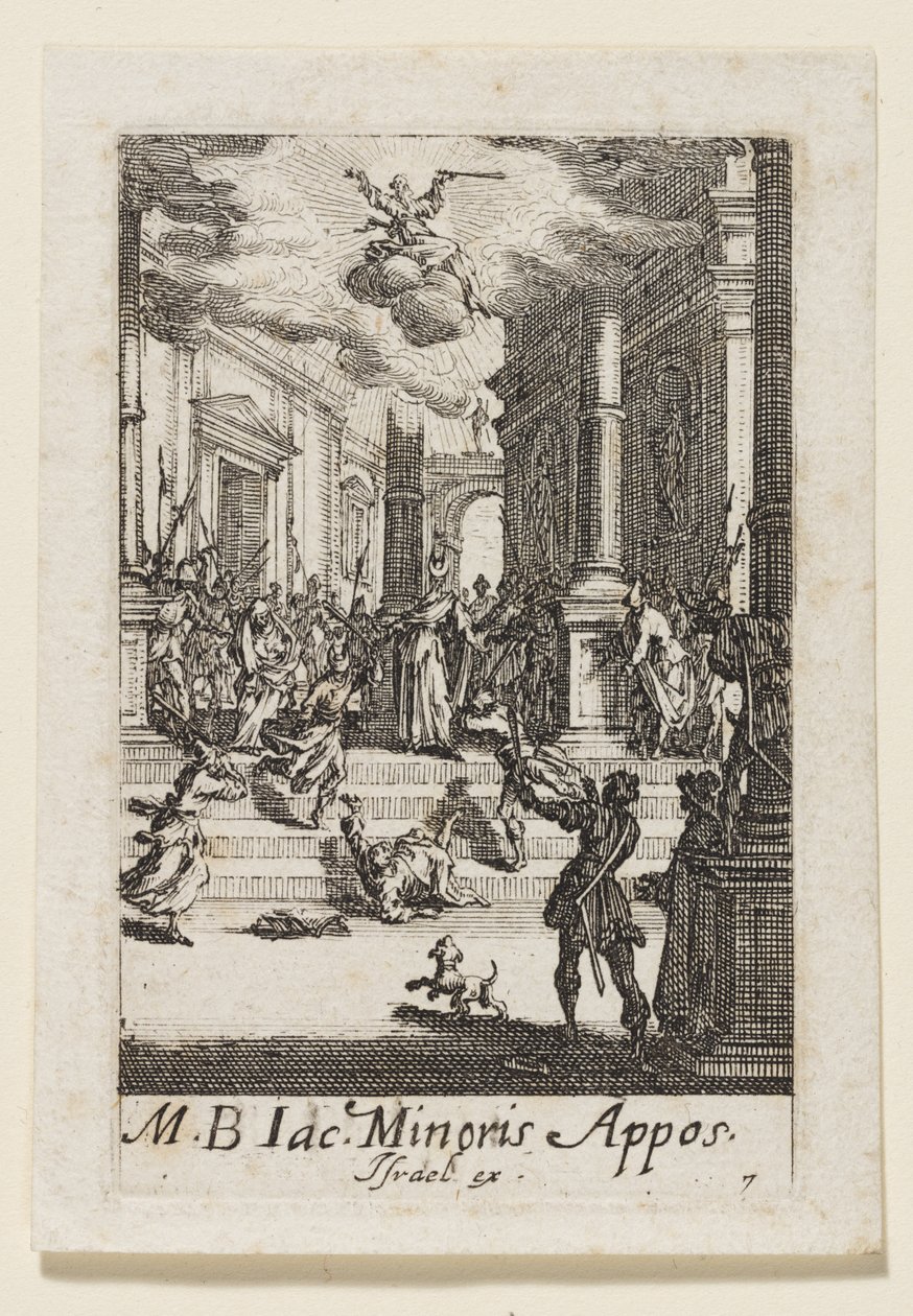 Pyhän apostoli Jaakobin marttyyrikuolema (Jaakob nuorempi, apostoli) tekijältä Jacques Callot
