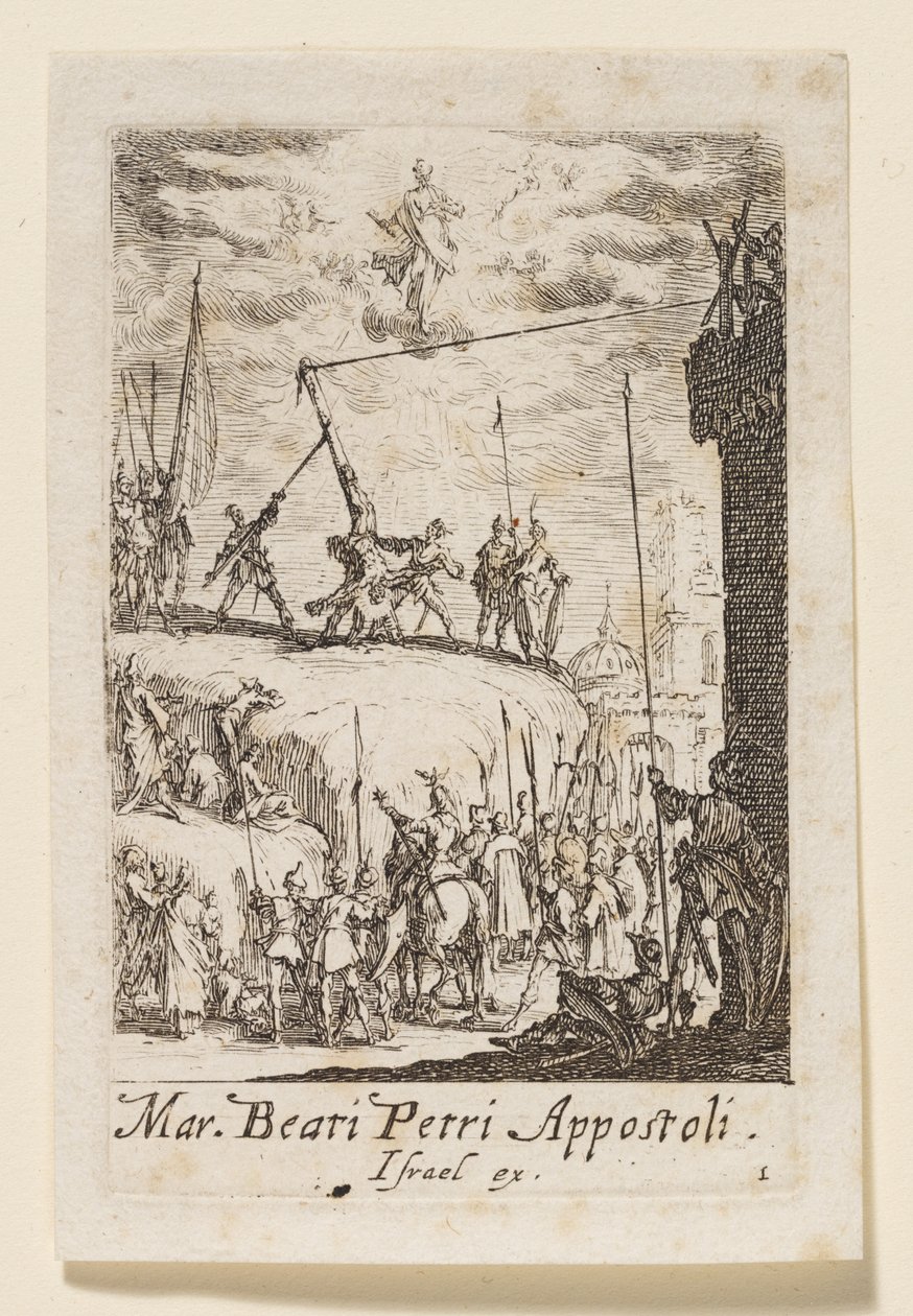 Pyhän apostoli Pietarin marttyyrikuolema (Autuaan apostoli Pietarin marttyyrikuolema) tekijältä Jacques Callot