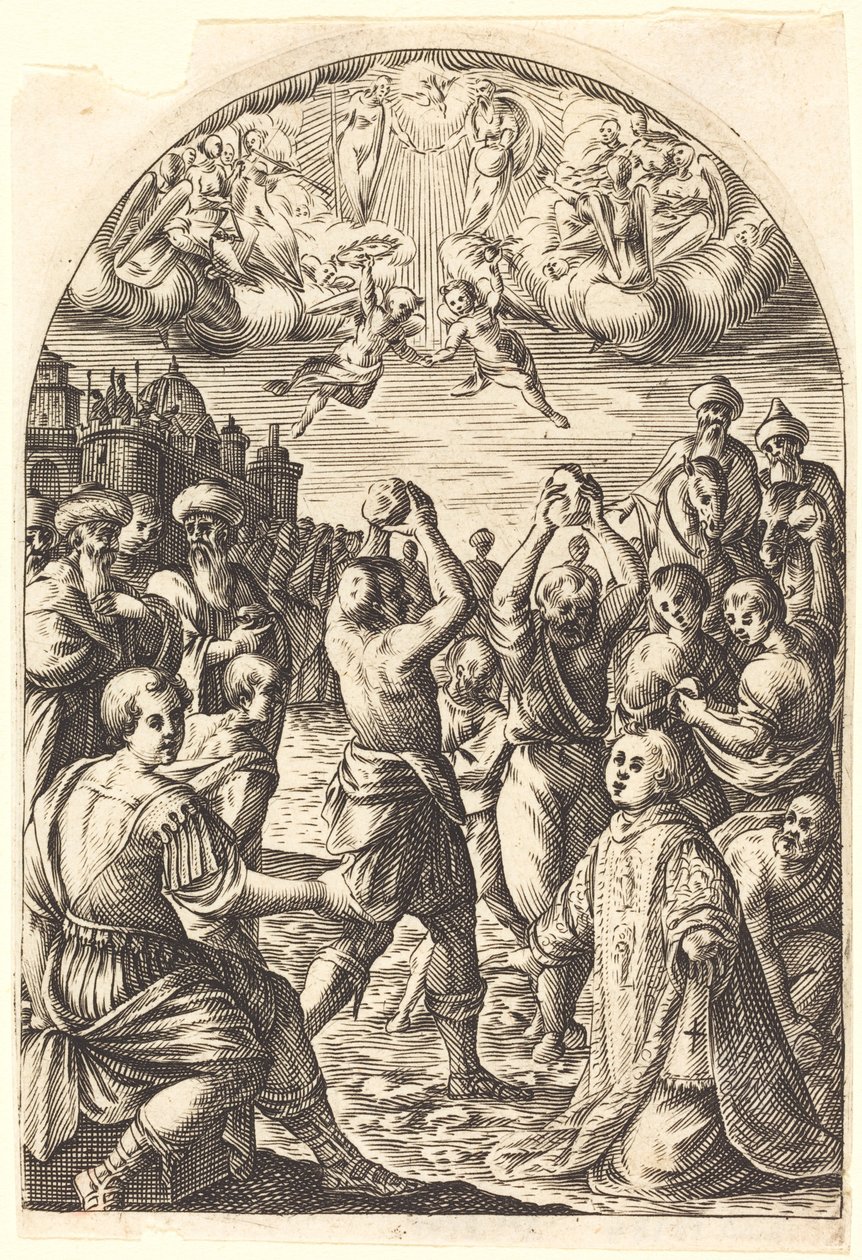 Pyhän Stefanoksen marttyyrikuolema tekijältä Jacques Callot