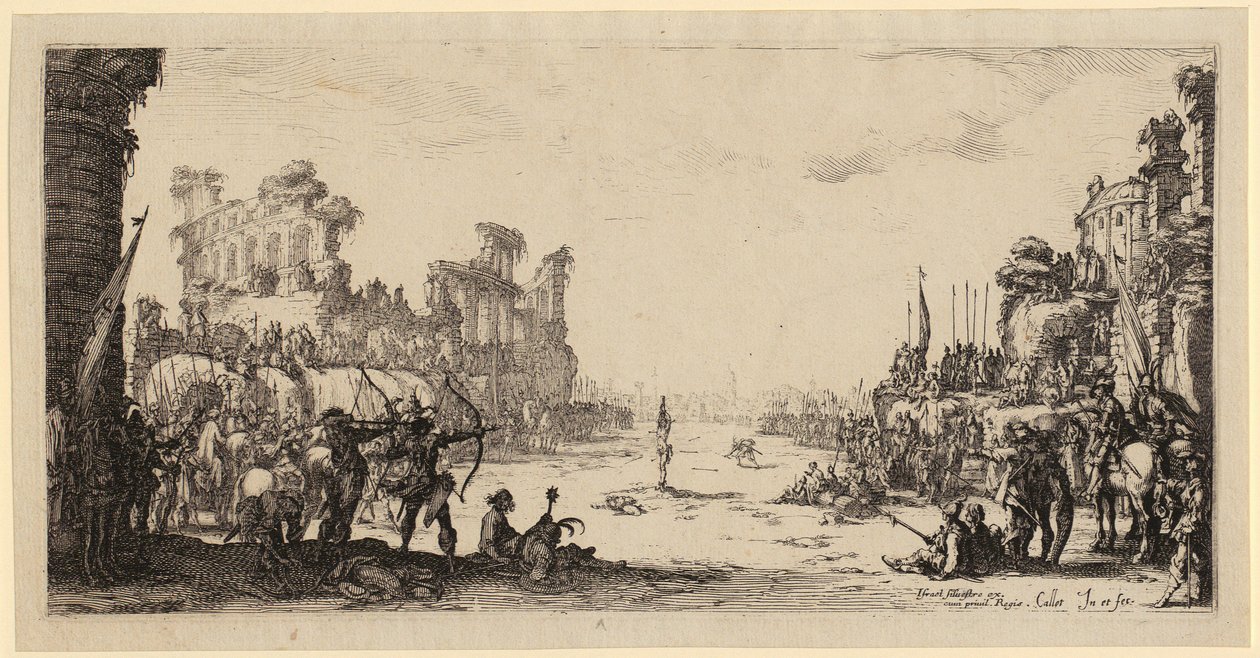 Pyhän Sebastianin marttyyrikuolema tekijältä Jacques Callot
