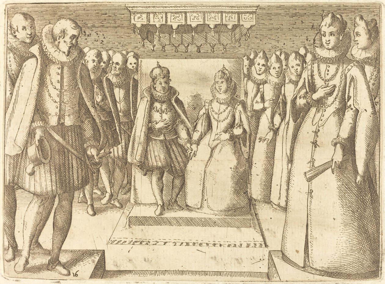 Margaret Itävallan ja Philip III:n tapaaminen tekijältä Jacques Callot