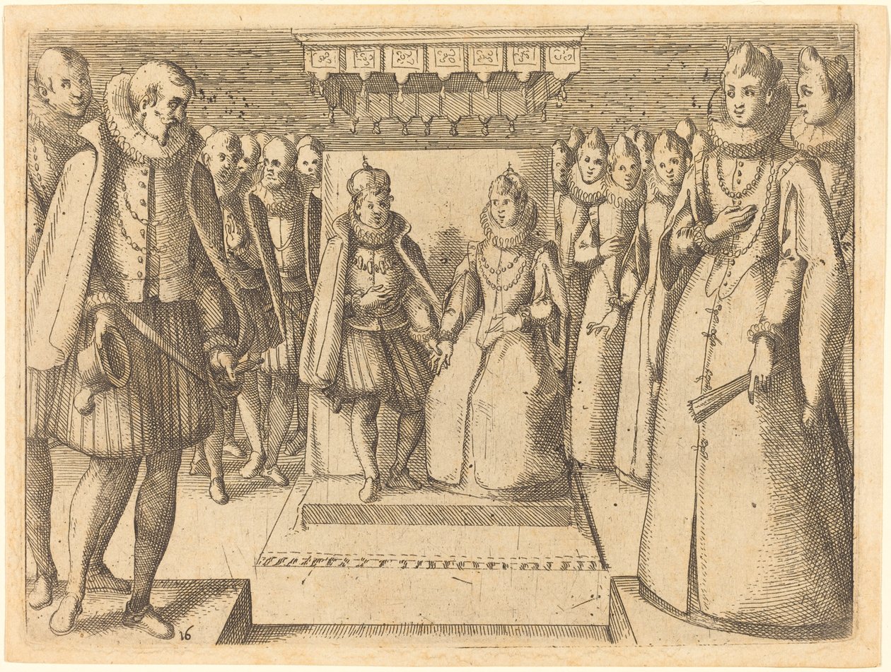 Itävallan Margaretan ja Filip III:n tapaaminen, tekijältä Jacques Callot