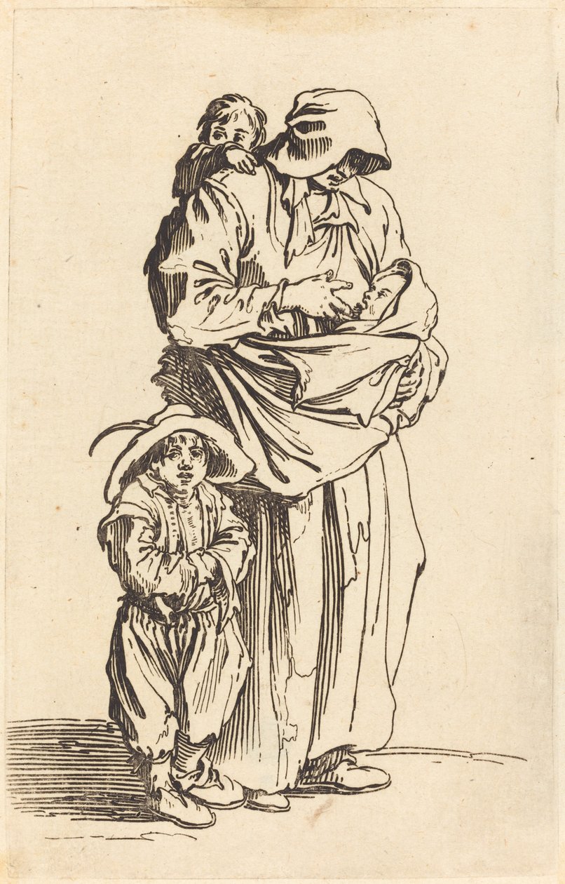 Äiti ja kolme lasta tekijältä Jacques Callot