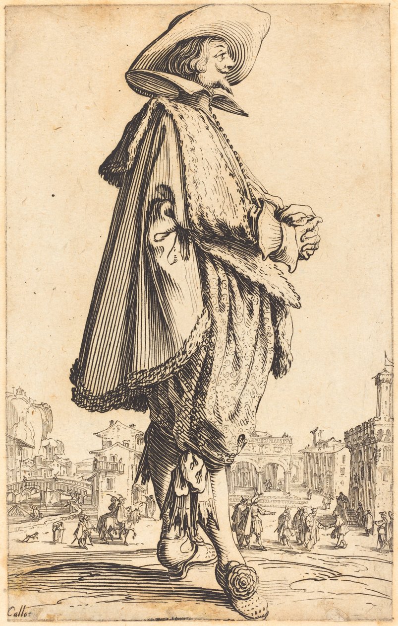 Jalo mies kädet ristissä tekijältä Jacques Callot