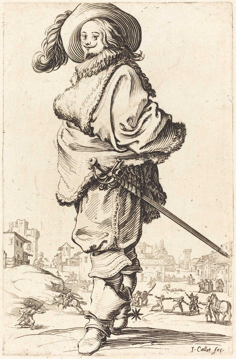 Jalo mies turkista Plastron tekijältä Jacques Callot