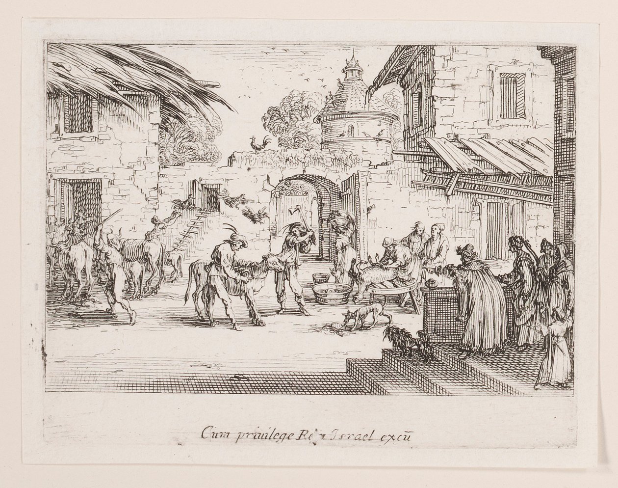 Tiistaina le veau gras (Suuri vasikka tapetaan), sarjasta La vie de l tekijältä Jacques Callot