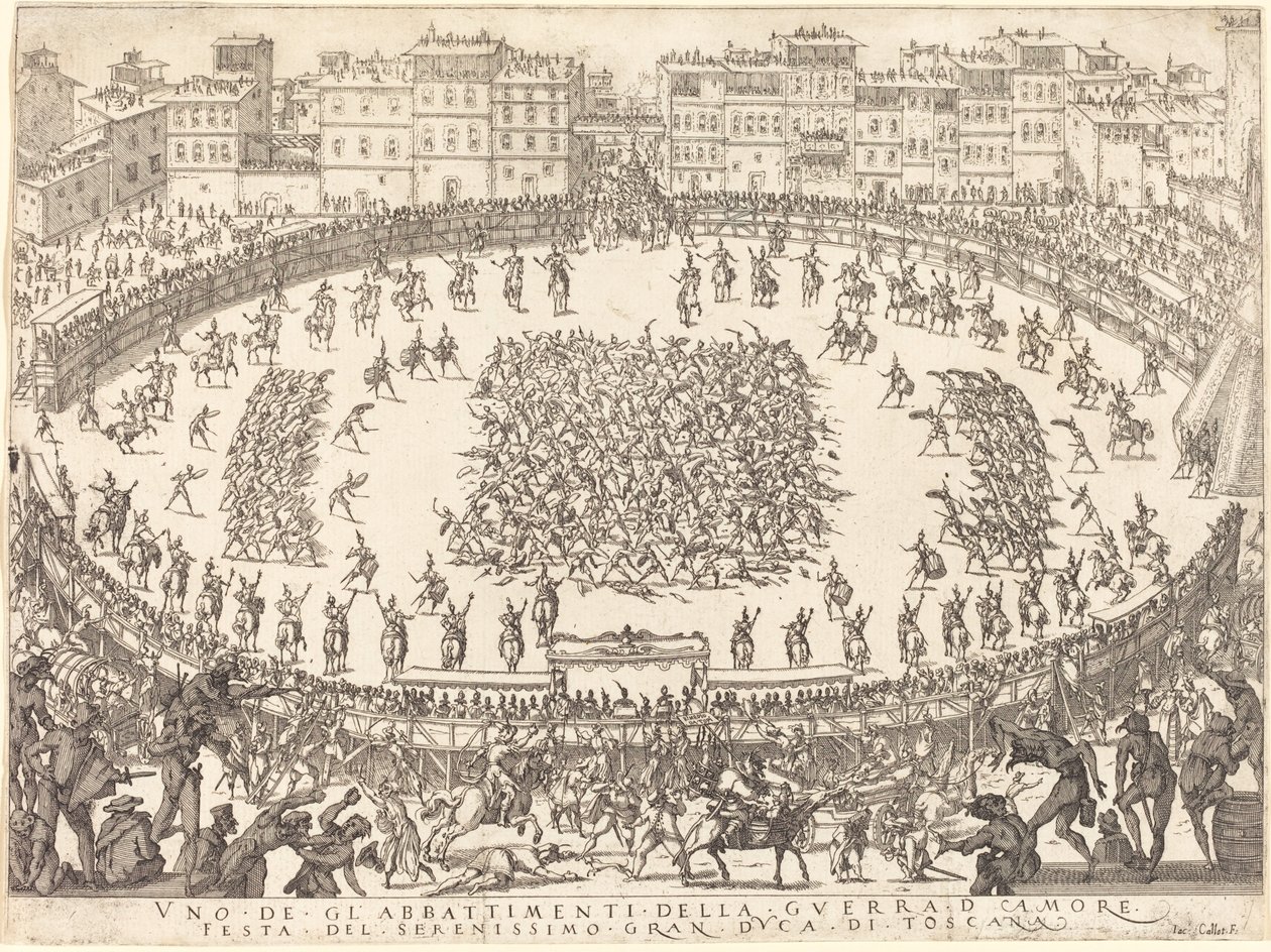 Yksi jalkaväen taisteluista tekijältä Jacques Callot