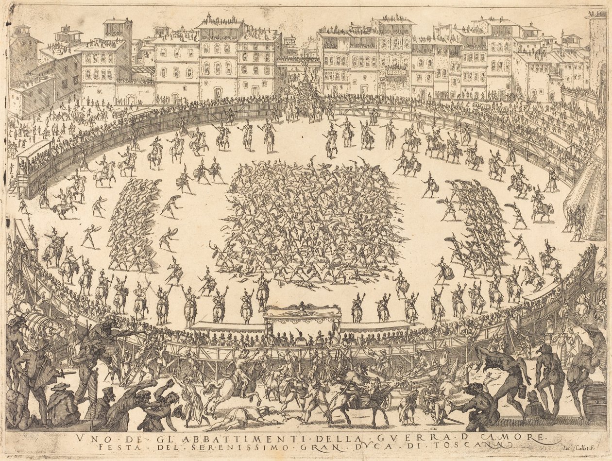 Yksi jalkaväen taisteluista tekijältä Jacques Callot