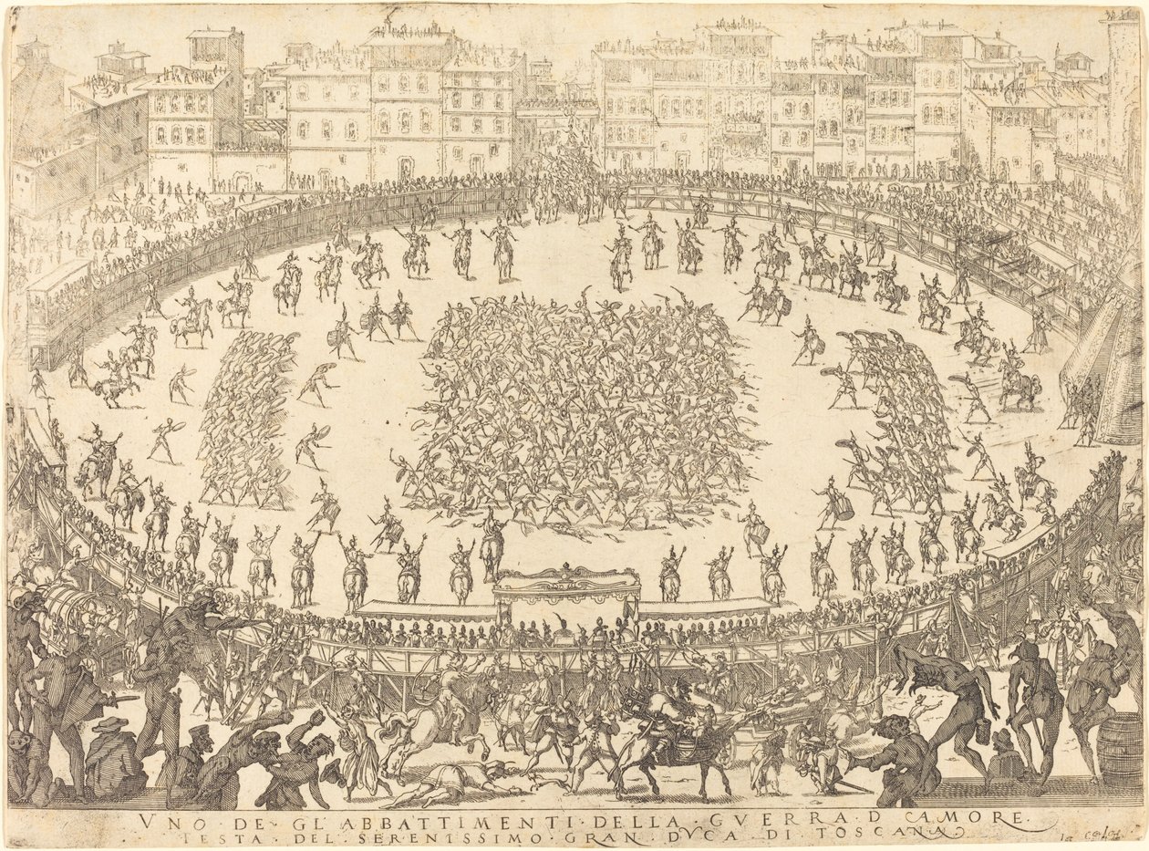 Yksi jalkaväen taisteluista tekijältä Jacques Callot