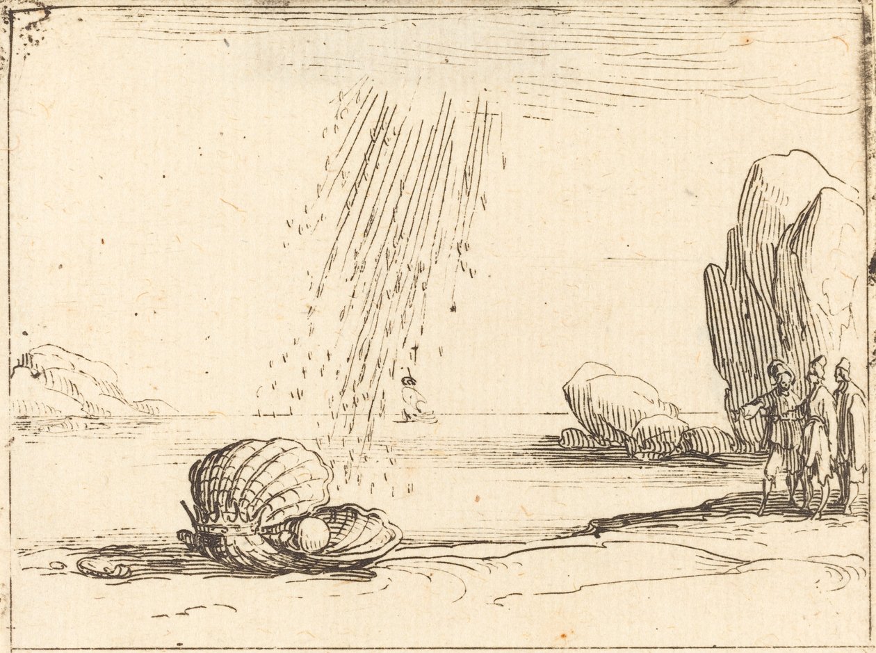 Osteri helmen kanssa tekijältä Jacques Callot