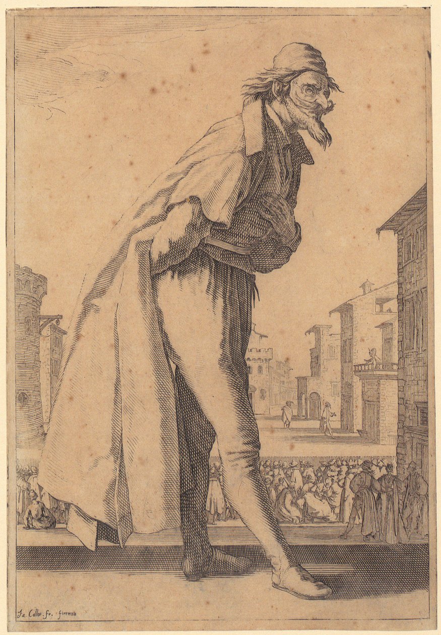 Pantalone, sarjan ”Kolme Pantalonia” 1. osa tekijältä Jacques Callot