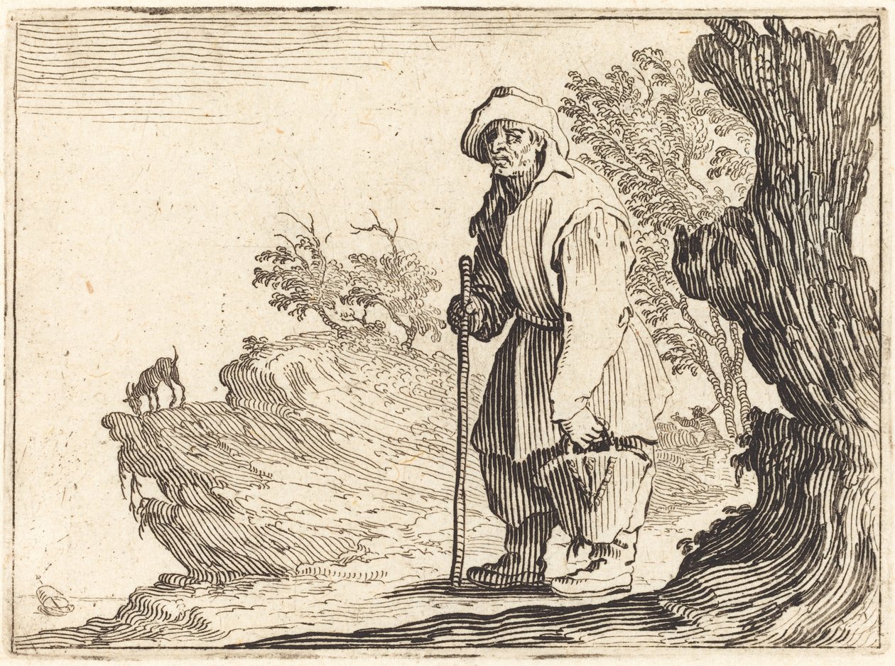 Talonpoika säkin kanssa tekijältä Jacques Callot