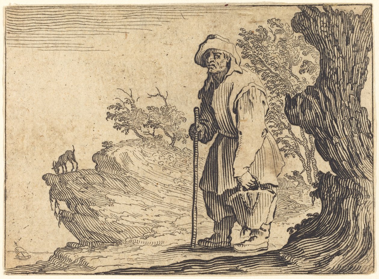 Talonpoika säkin kanssa, n. 1622. tekijältä Jacques Callot