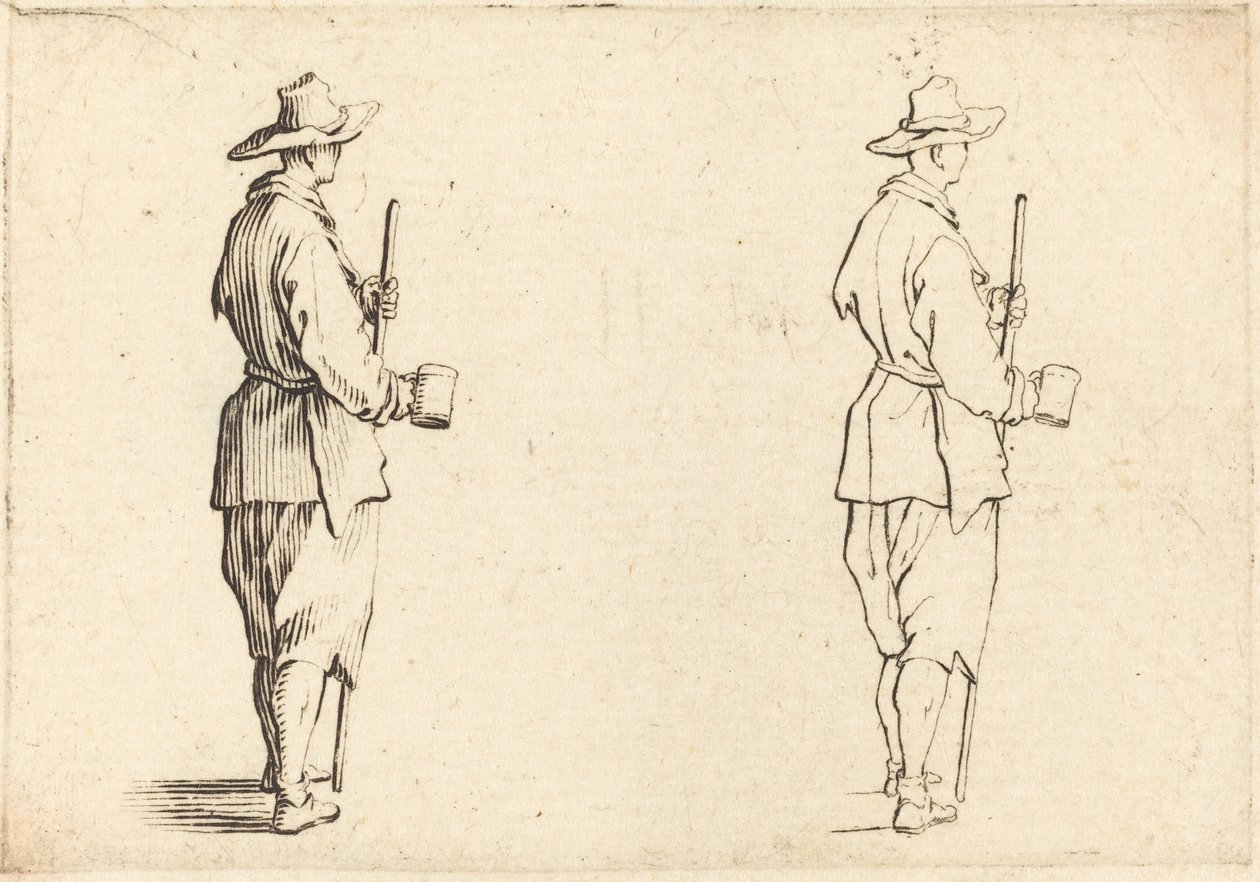 Talonpoika kupilla, n. 1617. tekijältä Jacques Callot