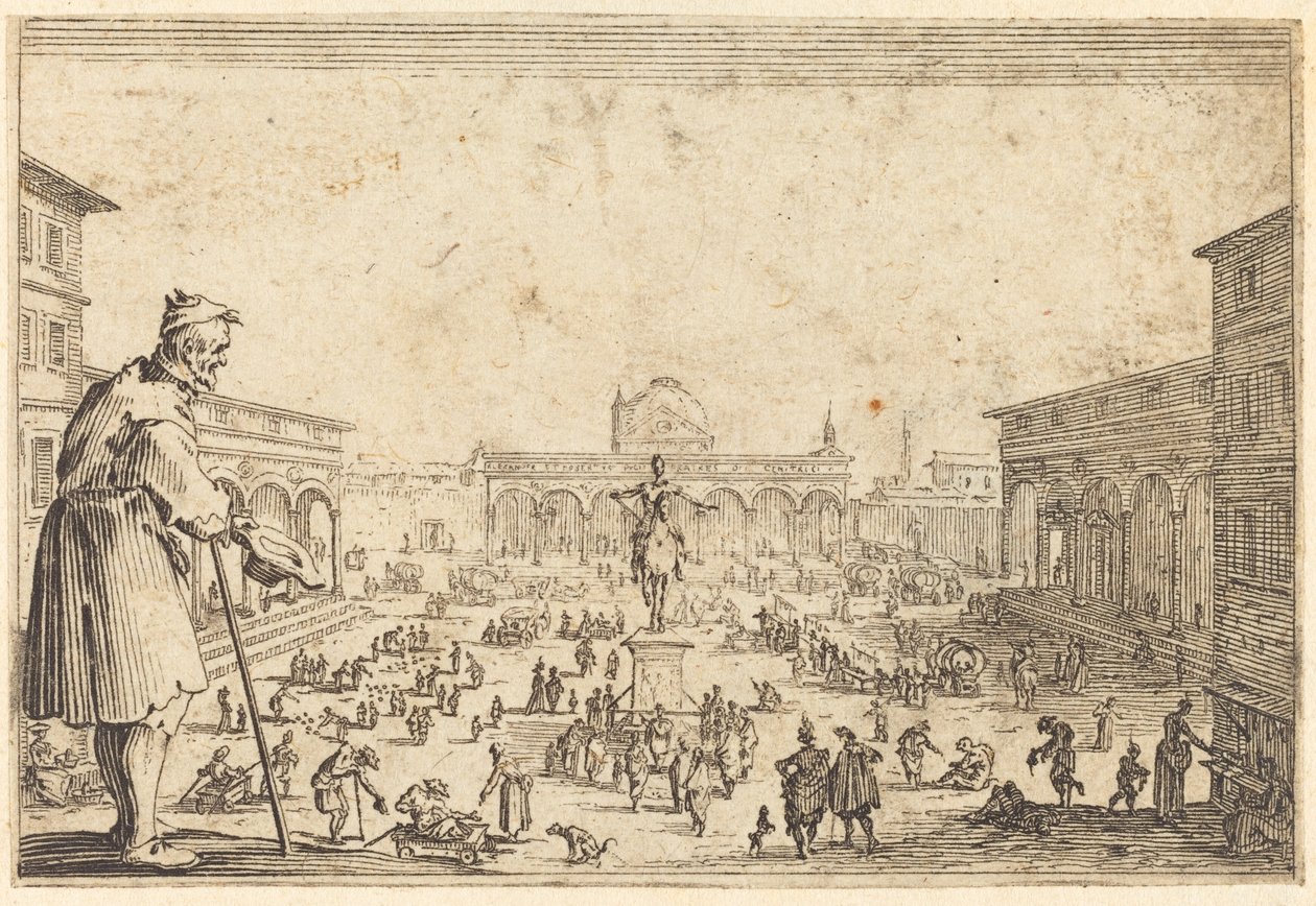 Piazza SS. Annunziata, Firenze tekijältä Jacques Callot