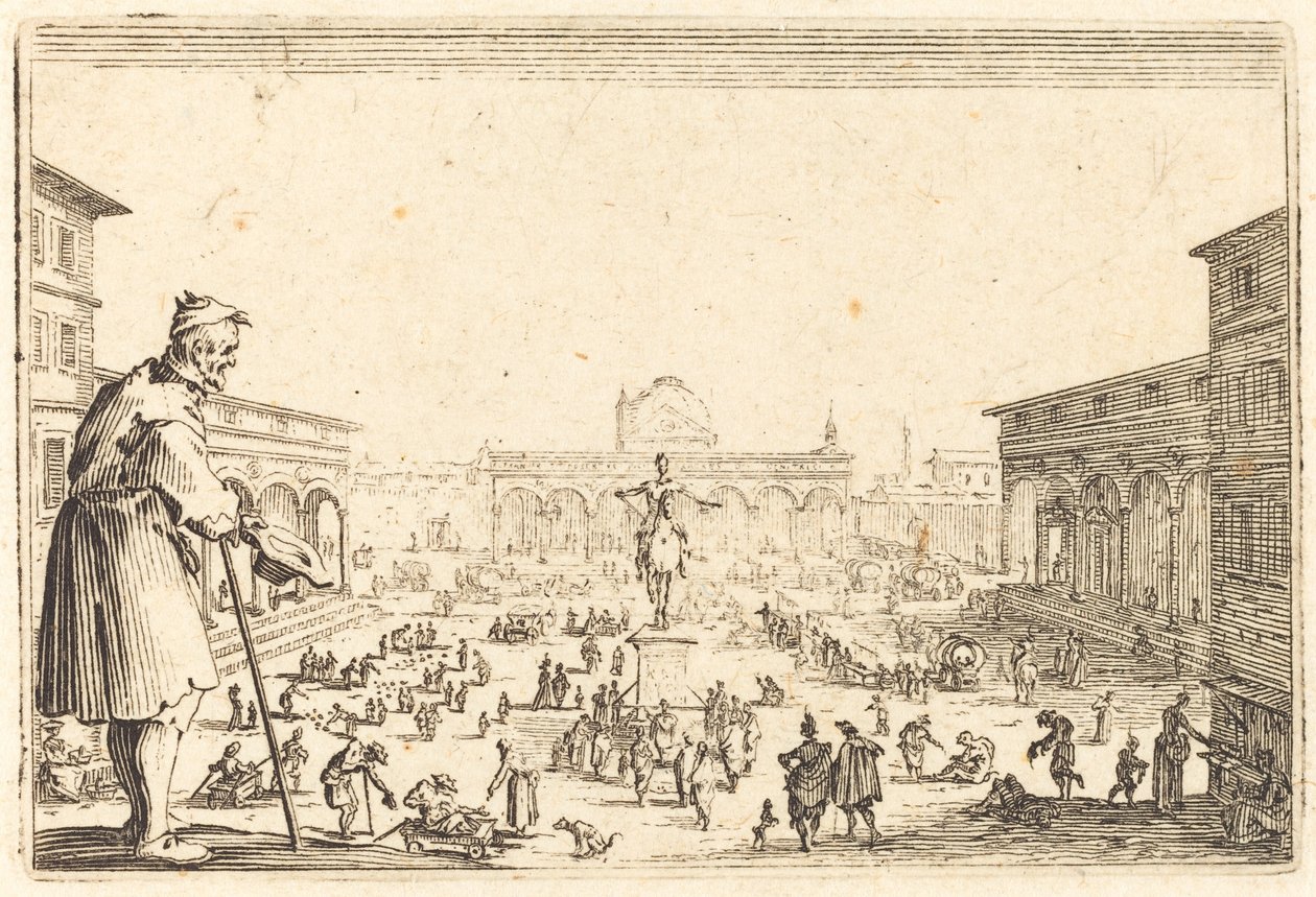 Piazza SS. Annunziata, Firenze tekijältä Jacques Callot