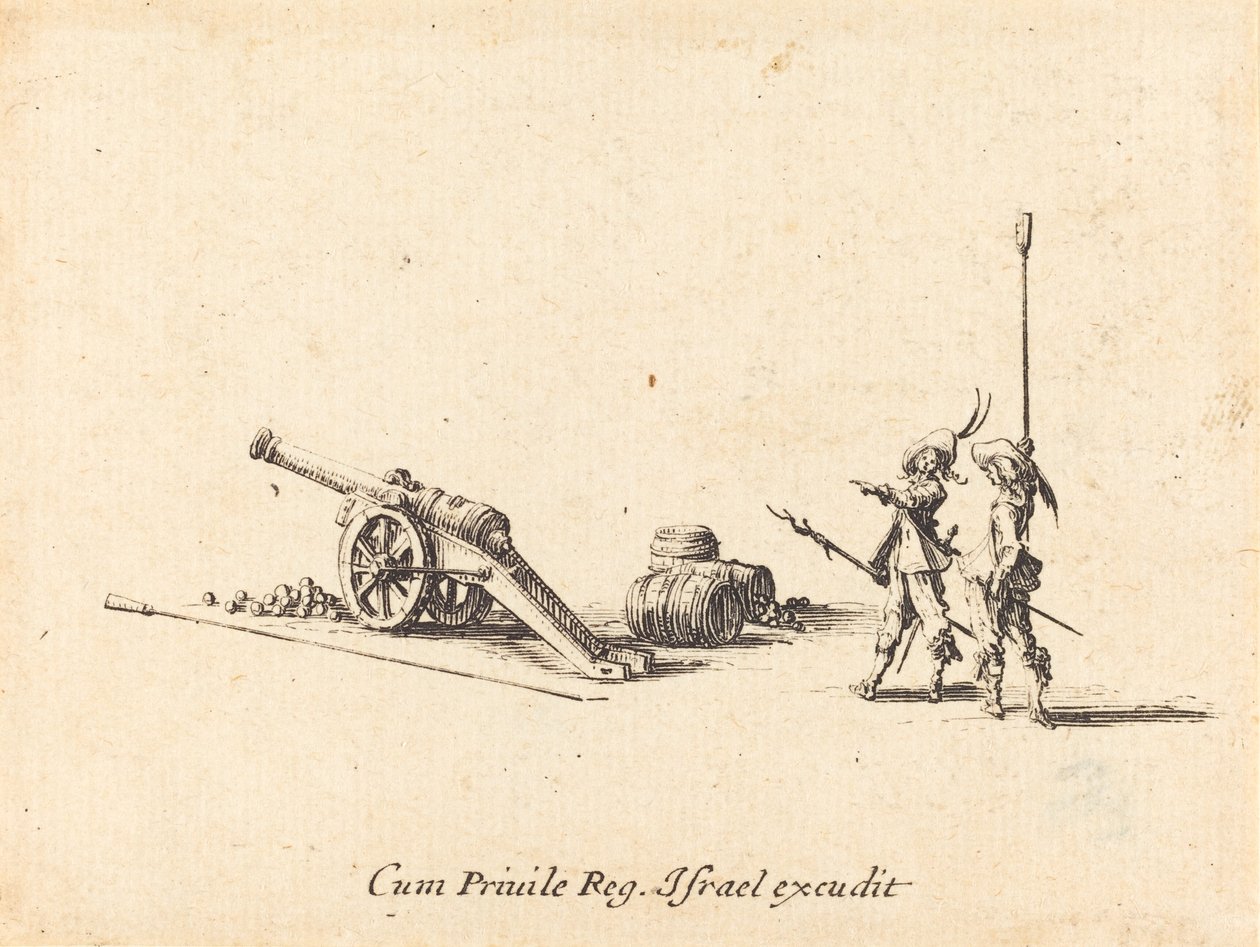Valmistautuminen tykin ampumiseen tekijältä Jacques Callot