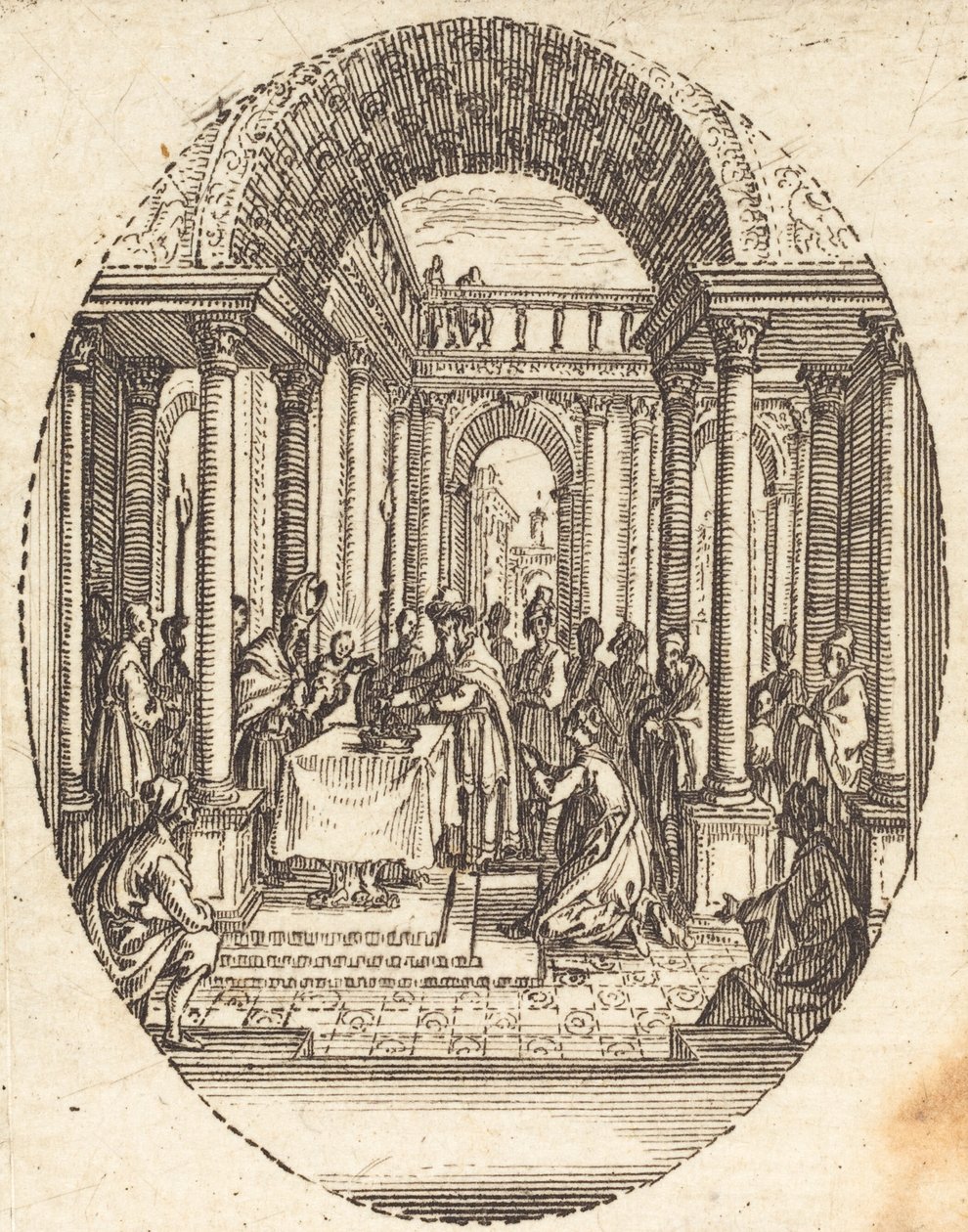 Esitys temppelissä tekijältä Jacques Callot