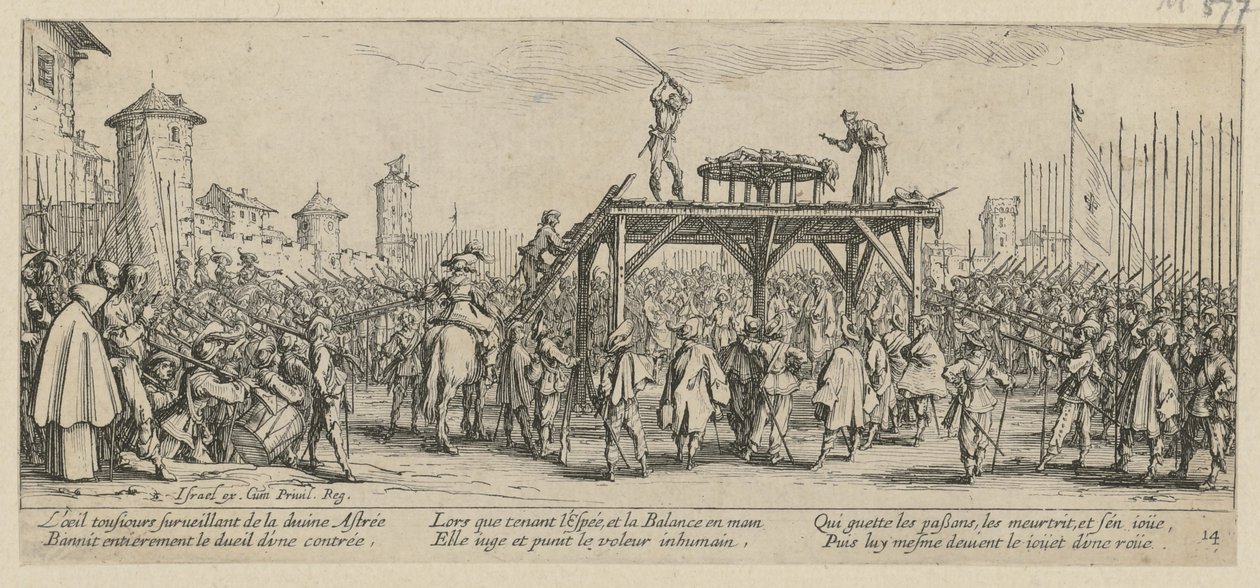 Pyörä, sarjan ”Sodan kauhut” 14. osa tekijältä Jacques Callot