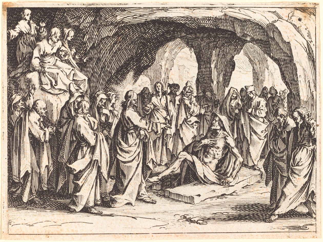 Lasaruksen herättäminen tekijältä Jacques Callot