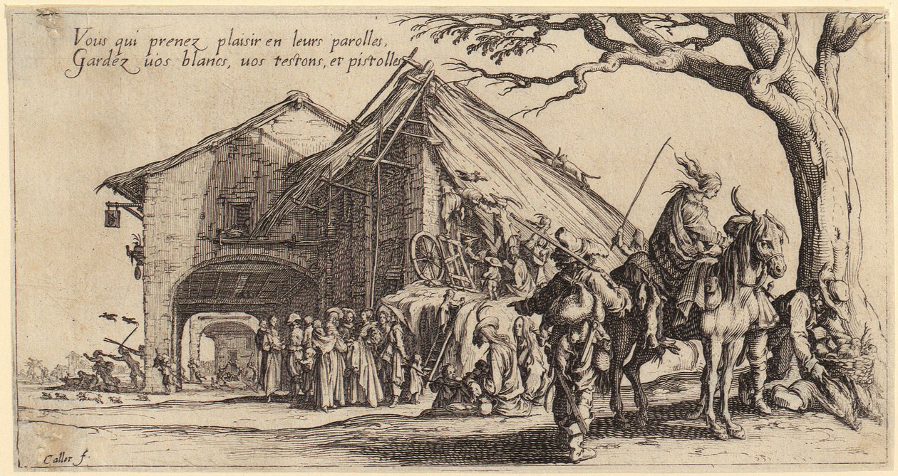 Rast, jakson ”Die Bohémiens” sivu 3 tekijältä Jacques Callot