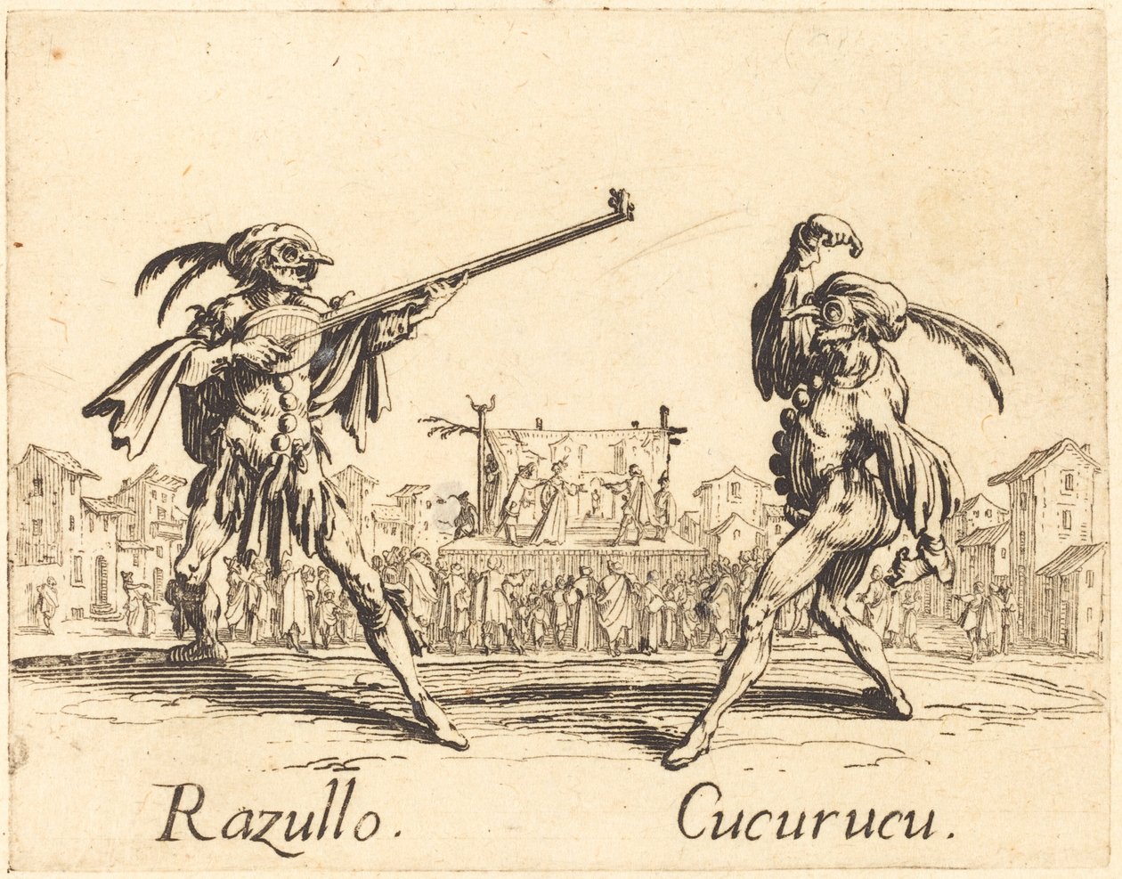 Razullo ja Cucurucu tekijältä Jacques Callot