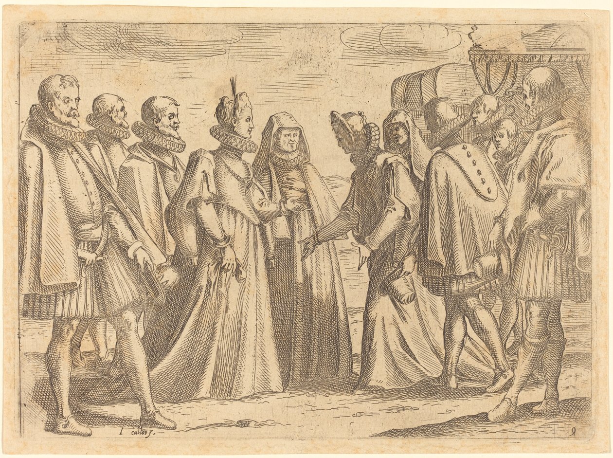 Vastaanotto Mantuassa tekijältä Jacques Callot