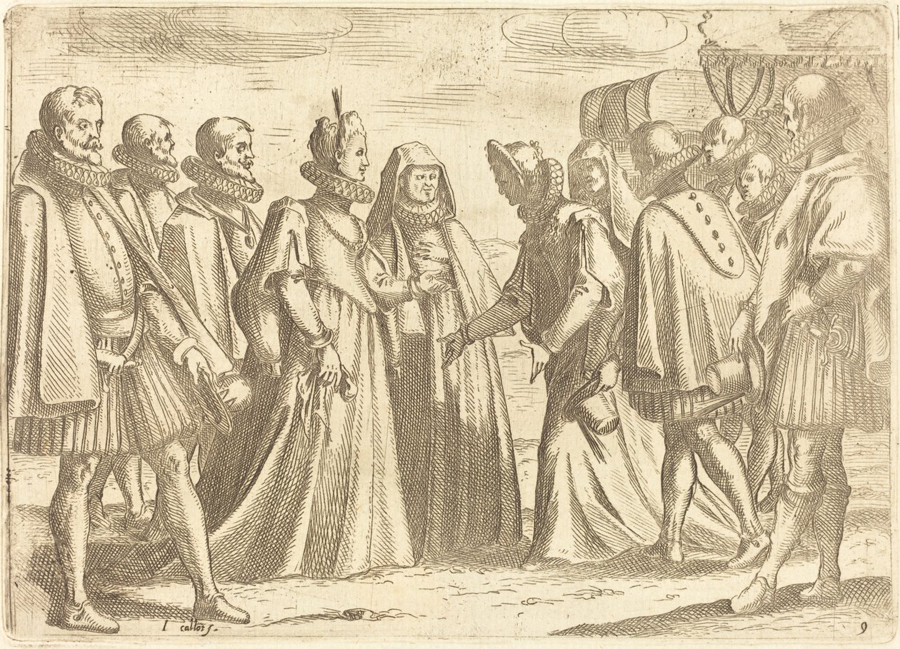 Vastaanotto Mantuassa tekijältä Jacques Callot