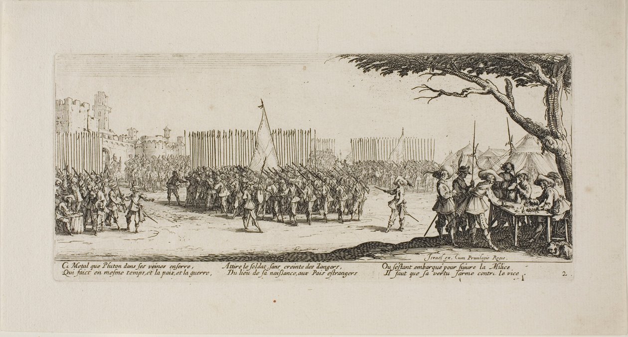 Joukkojen värvääminen, toinen levy The Miseries of Warista tekijältä Jacques Callot