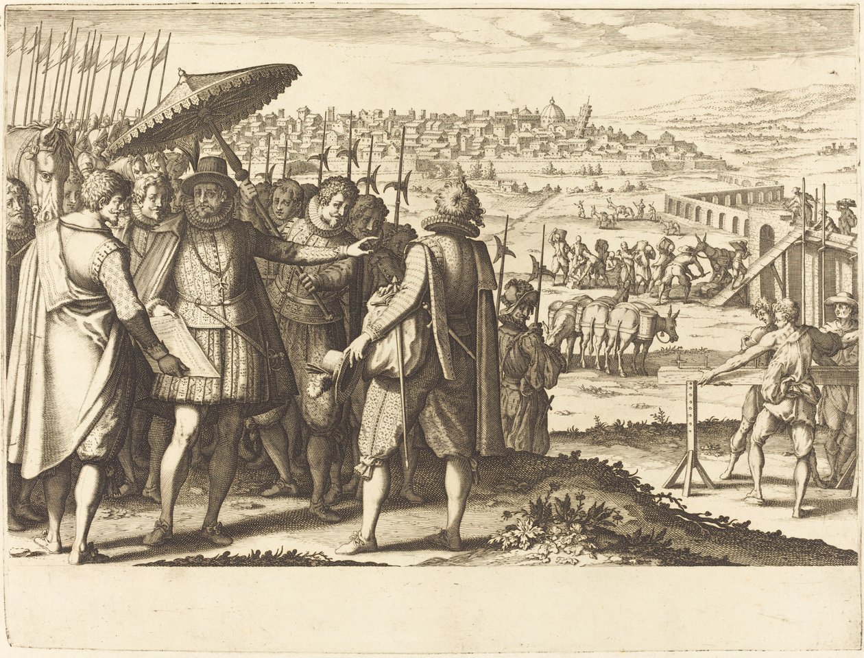 Pisan akveduktin entisöinti tekijältä Jacques Callot