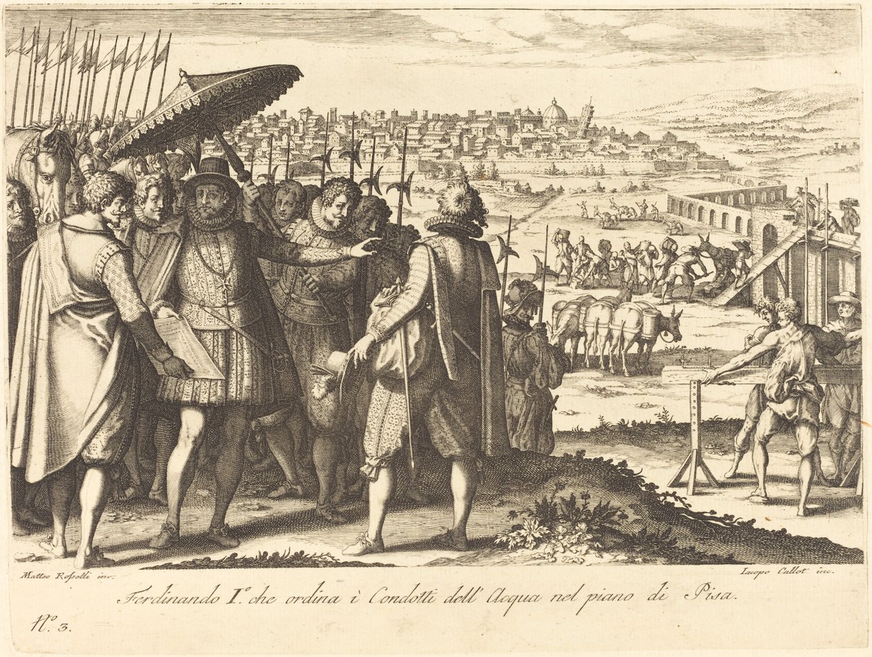 Pisan akveduktin entisöinti tekijältä Jacques Callot