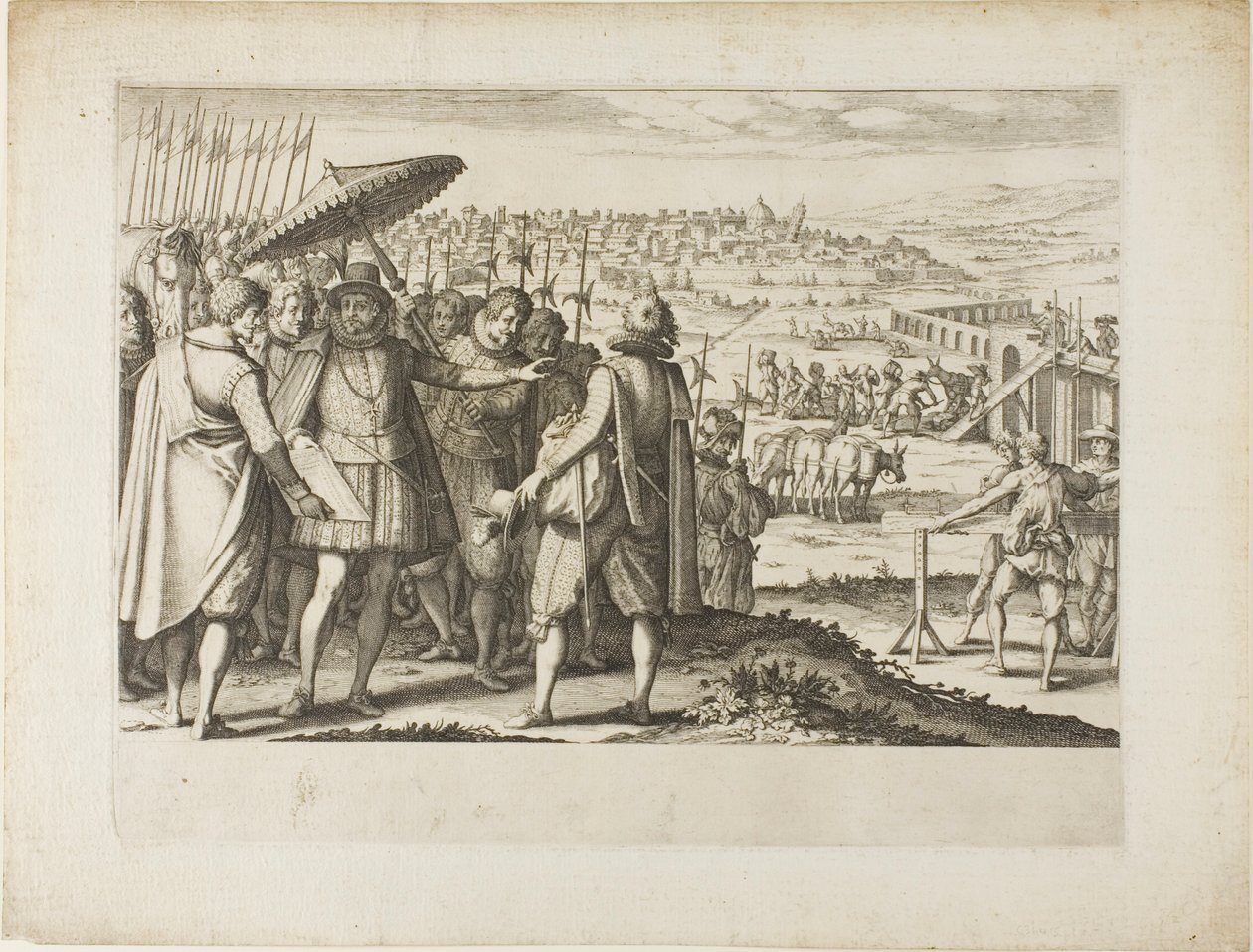 Pisan akveduktin entisöinti tekijältä Jacques Callot