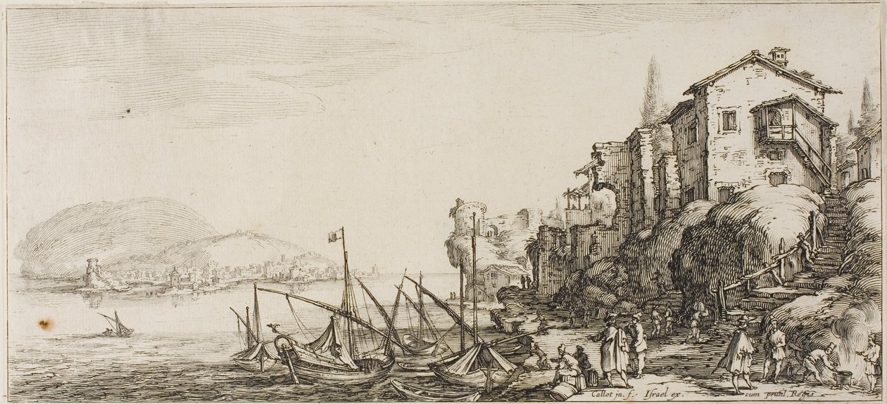 Paluu metsästä, erilaisista Firenzessä suunnitelluista kohtauksista tekijältä Jacques Callot