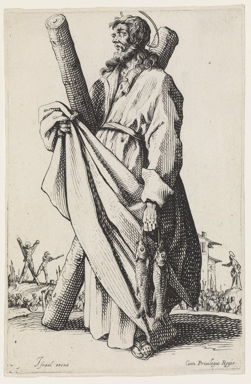 Pyhä Andreas Suurista apostoleista, 1631 tekijältä Jacques Callot
