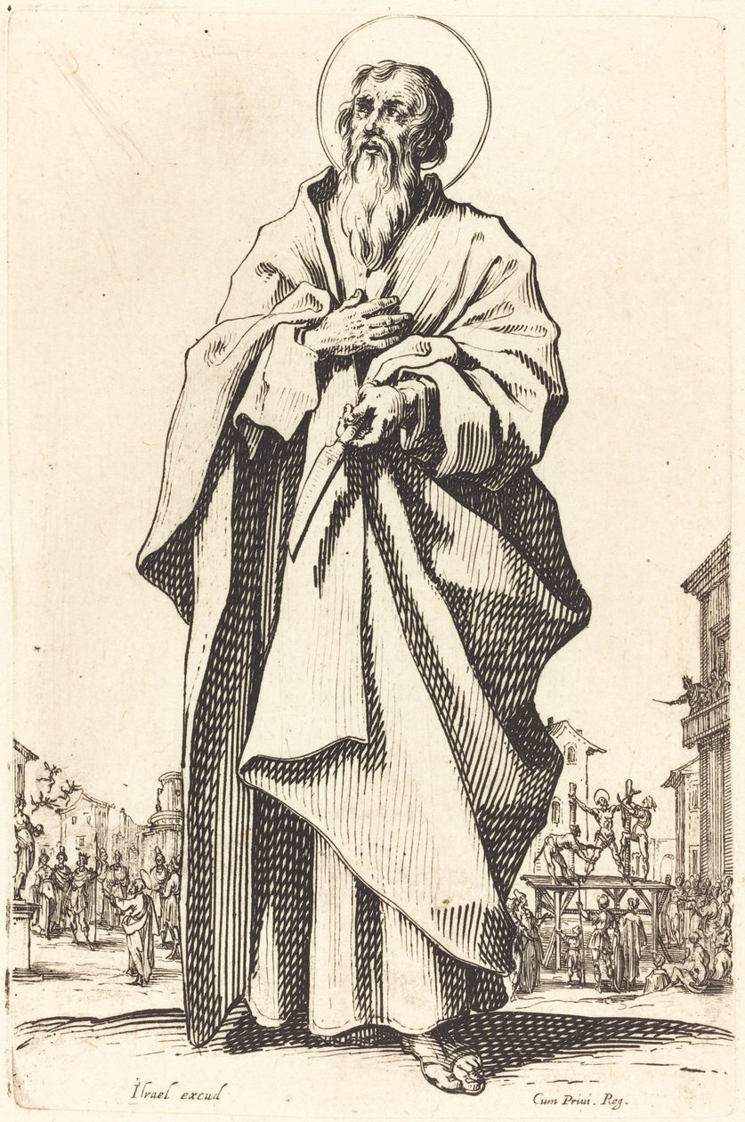 Pyhä Bartolomeus, julkaistu 1631. tekijältä Jacques Callot