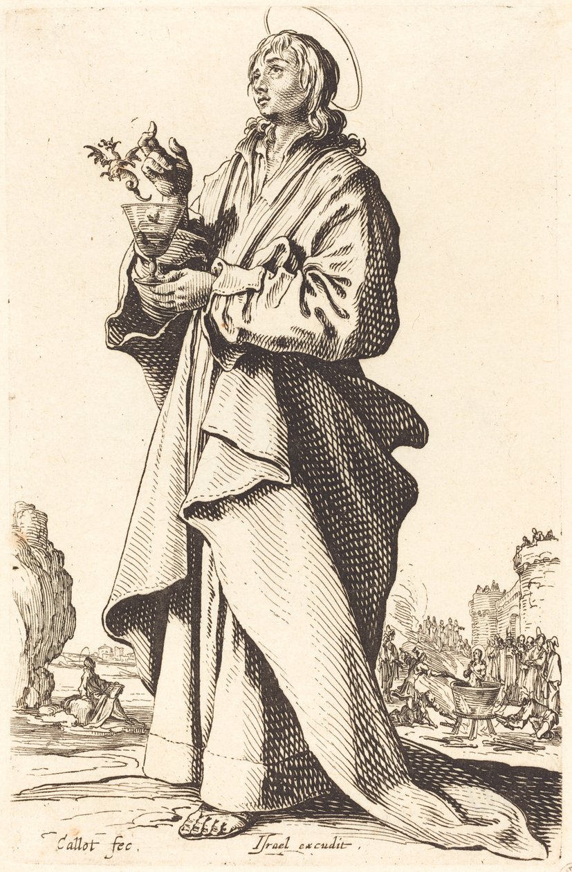 Pyhä Johannes evankelista tekijältä Jacques Callot