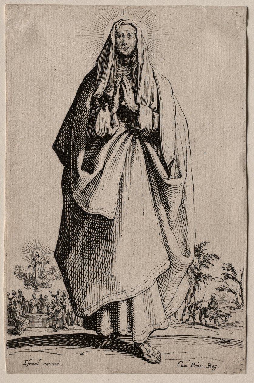 Vapahtajan Siunatun Neitsyt Marian pyhät Icons/Les Grands Apôtres (Suuret apostolit): La Sainte Vierge (Pyhä Neitsyt) tekijältä Jacques Callot