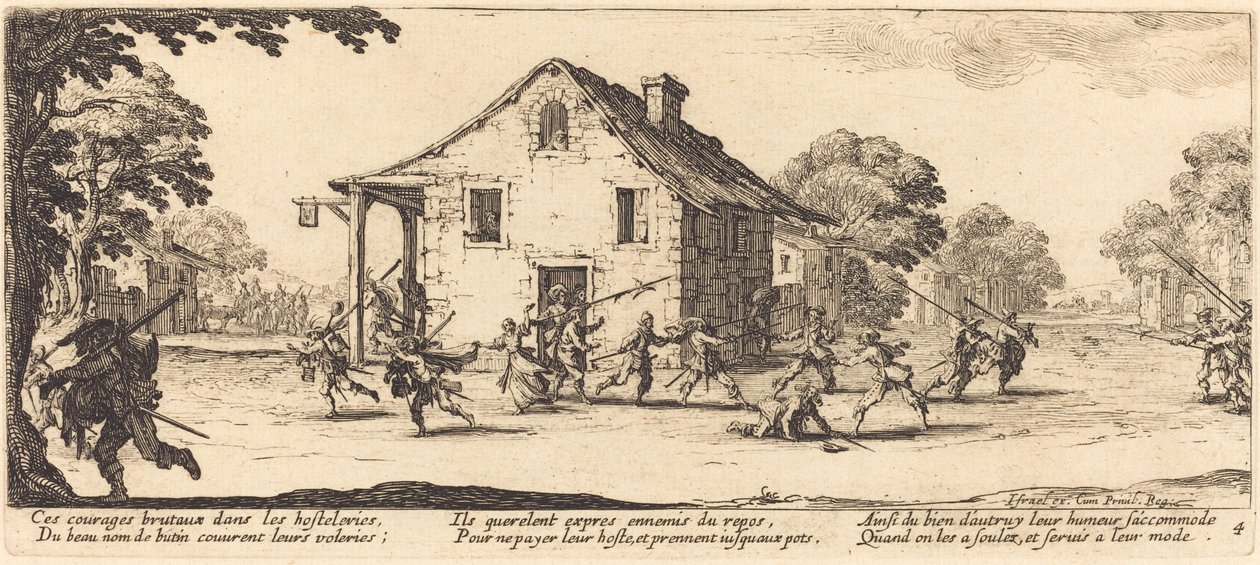 Ryöstön kohtaus tekijältä Jacques Callot