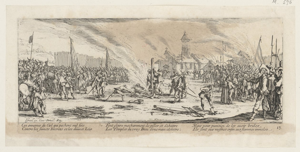 Polttorovi, sarjan ”Sodan kauhut” 13. sivu tekijältä Jacques Callot
