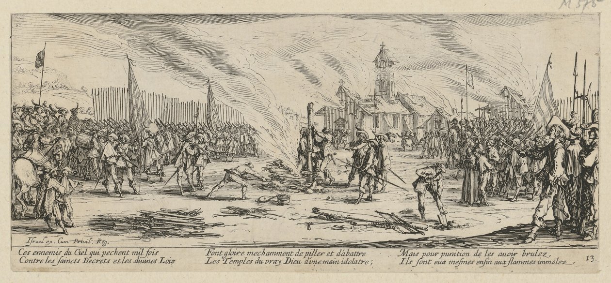 Polttorovi, sarjan ”Sodan kauhut” 13. sivu tekijältä Jacques Callot