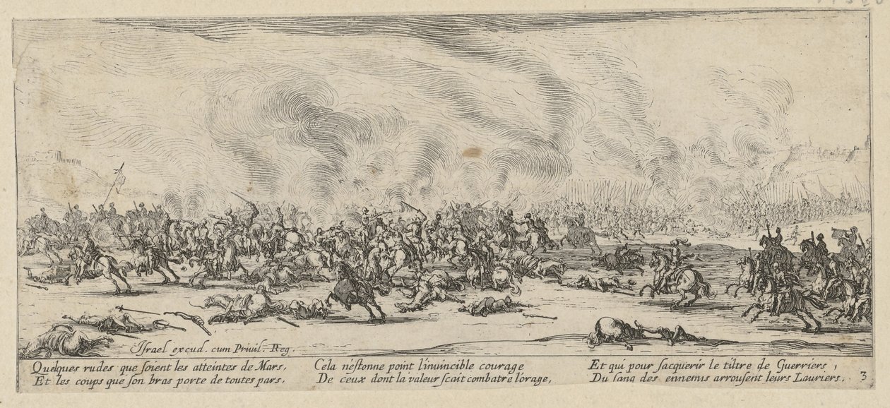 Taistelu, jakson ”Sodan kauhut” sivu 3 tekijältä Jacques Callot