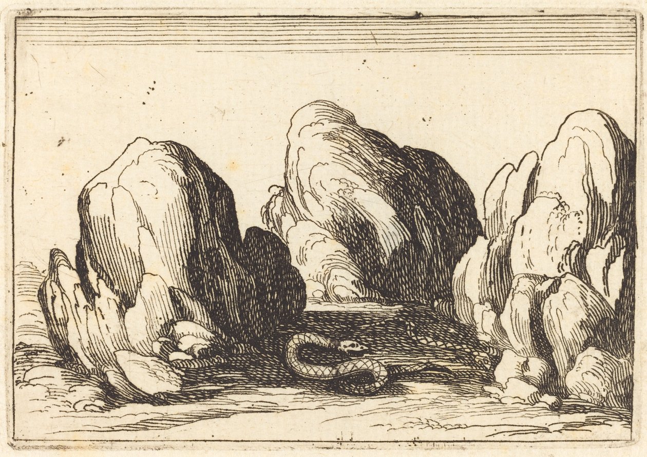 Käärme, 1628. tekijältä Jacques Callot