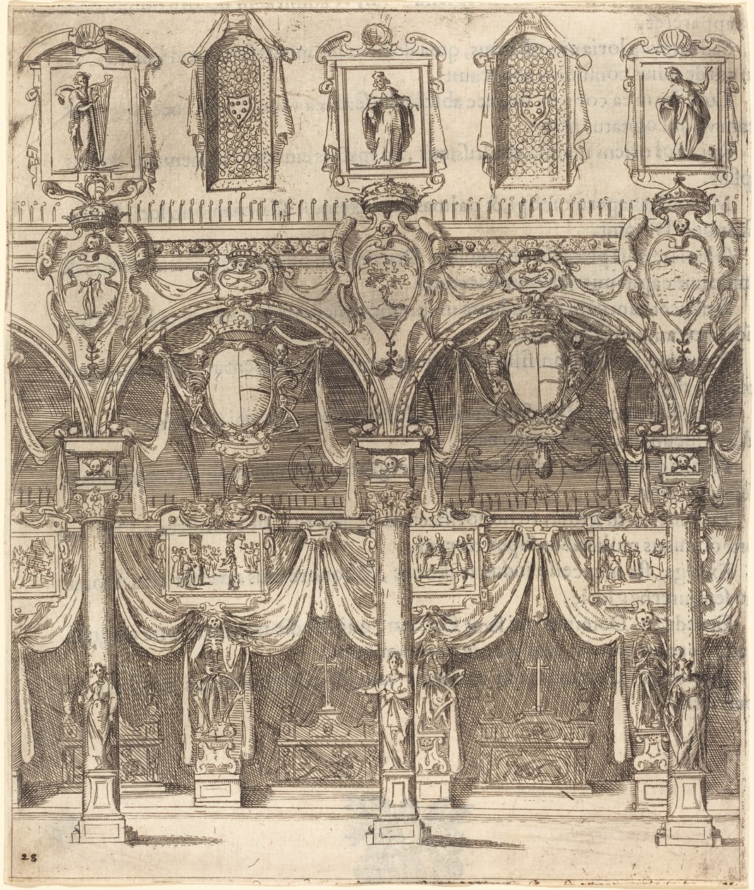 San Lorenzon sivukäytävä, Firenze tekijältä Jacques Callot