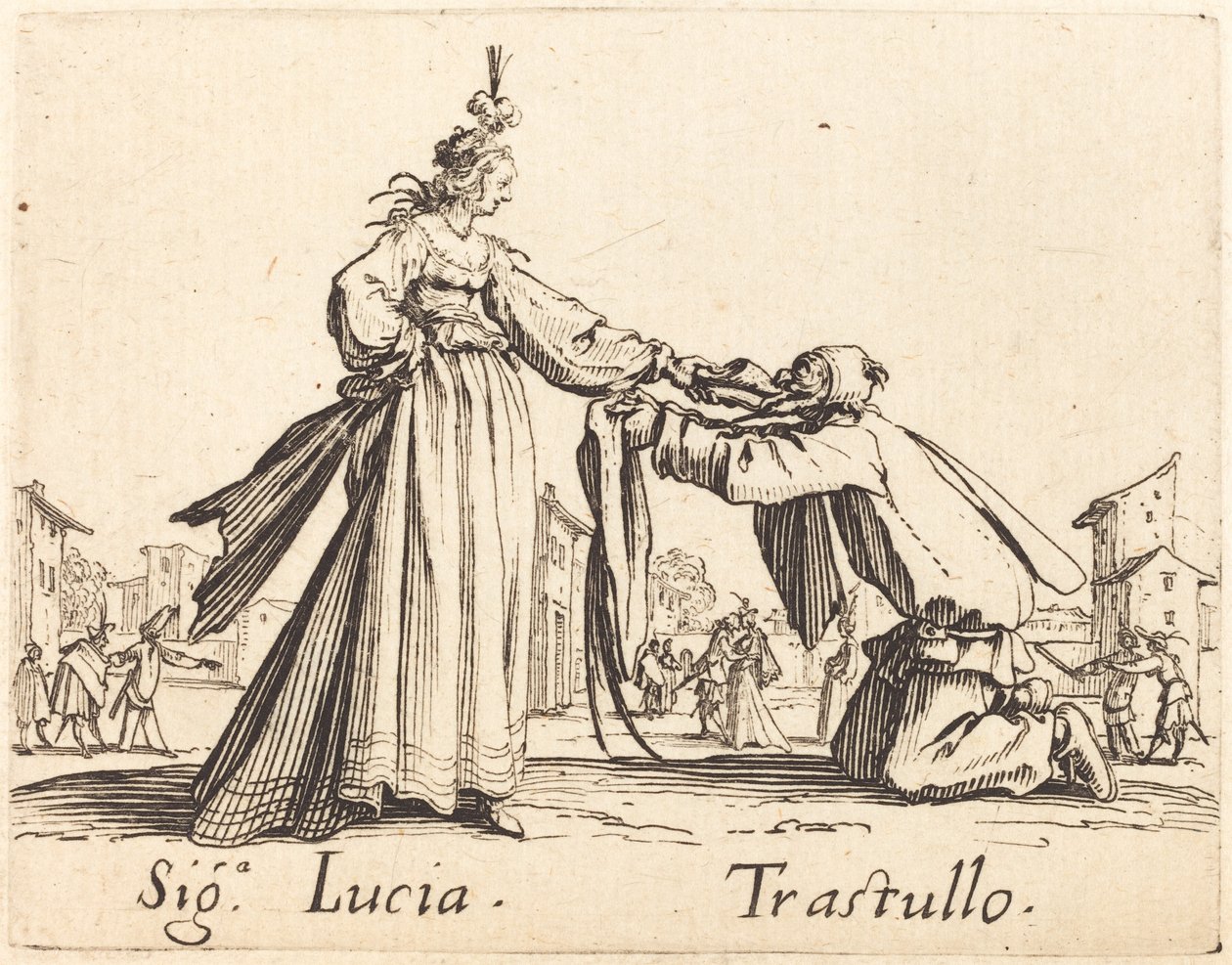 Merkkejä. Lucia ja Trastullus tekijältä Jacques Callot